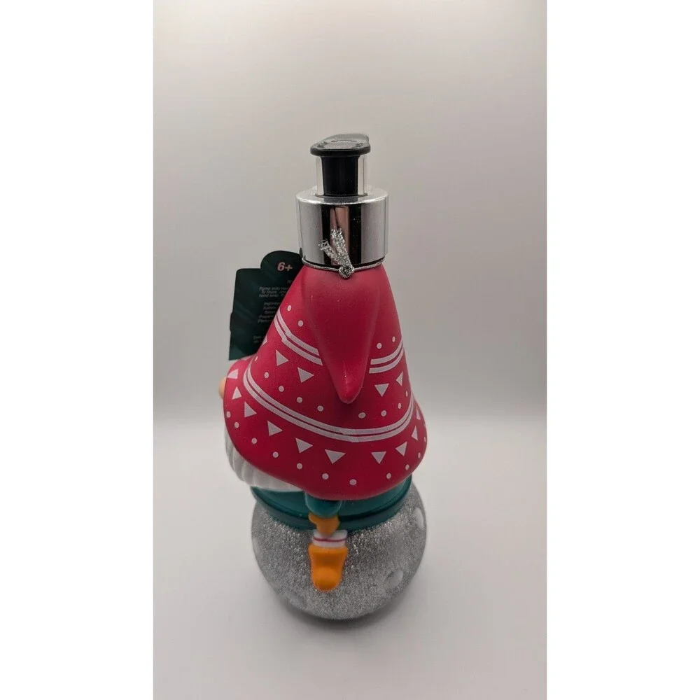 Holly Jolly Vanilla Frosting Gnome Refillable Hand Soap Dispenser Christmas